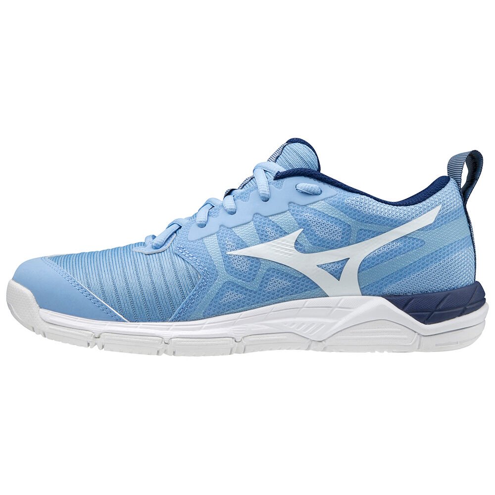 Women's Mizuno Volleyball Shoes Blue/White Wave Supersonic 2 Shoes - V1GC204029